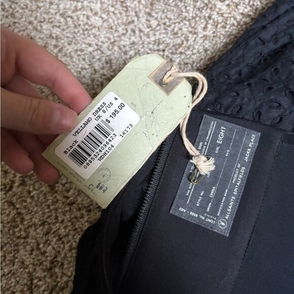 ALL SAINTS NWT Vellamo Corset One-Shoulder Asymmetrical Shaping Lace Mini Dress - Picture 5 of 9